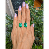 16.80 Ct.Tw.Total Carat Weight Emerald Pair from Colombia Life Style