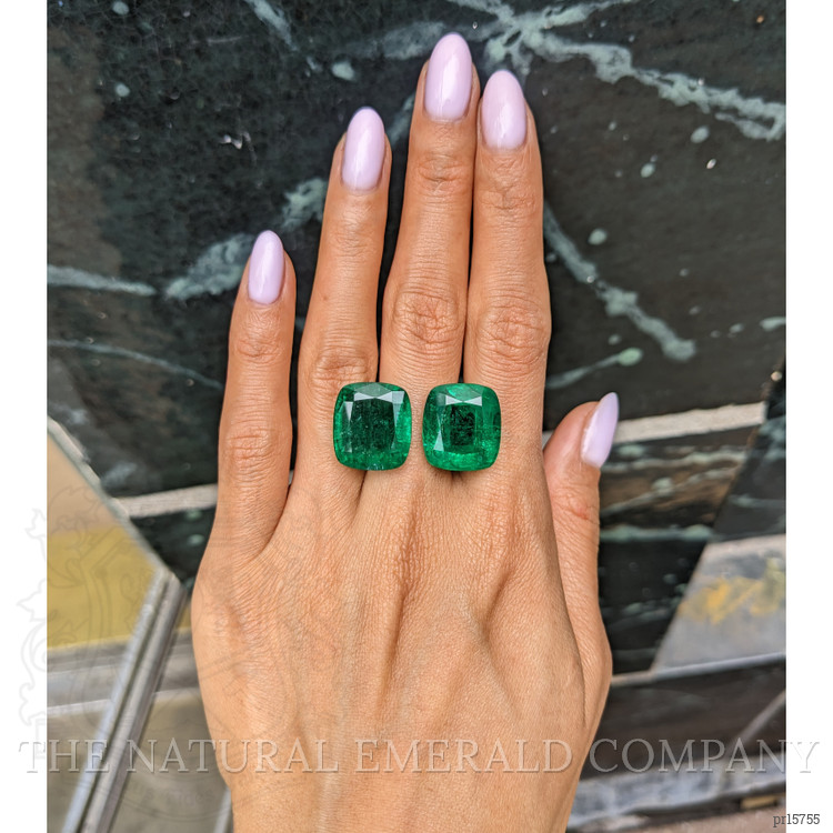 39.15 Ct.Tw. Emerald Pair from Colombia