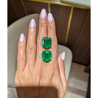 39.15 Ct.Tw.Total Carat Weight Emerald Pair from Colombia Life Style