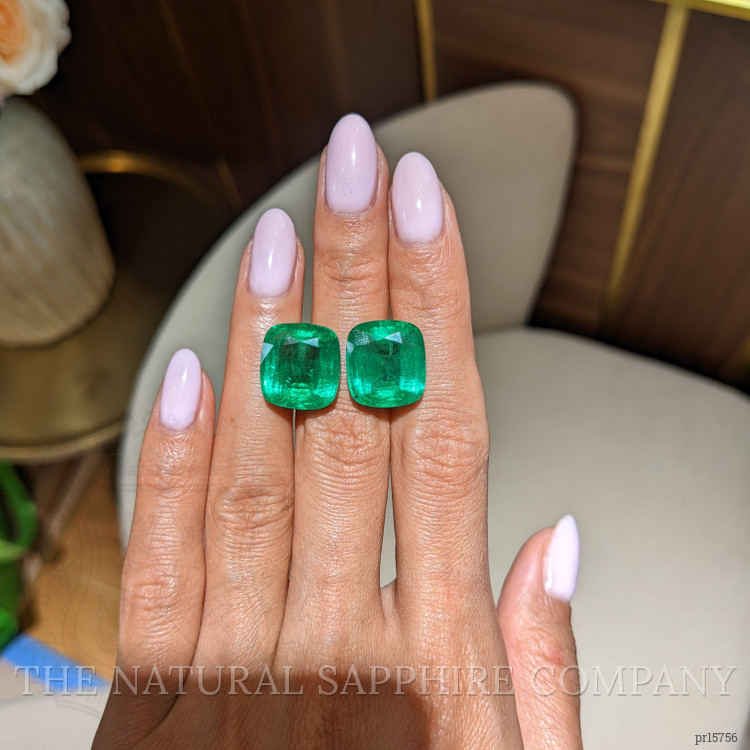 24.28 Ct.Tw. Emerald Pair from Colombia