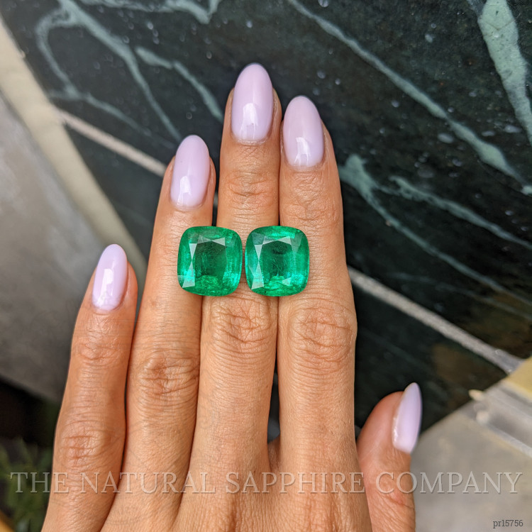 24.28 Ct.Tw. Emerald Pair from Colombia