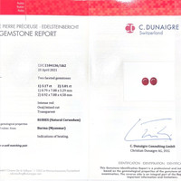6.18&nbsp;Ct.Tw.Total Carat Weight Ruby Pair from Burma (Myanmar) Scan Report
