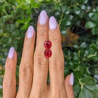 6.18&nbsp;Ct.Tw.Total Carat Weight Ruby Pair from Burma (Myanmar) Life Style