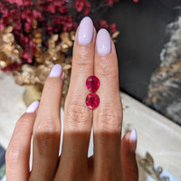 6.18&nbsp;Ct.Tw.Total Carat Weight Ruby Pair from Burma (Myanmar) Life Style