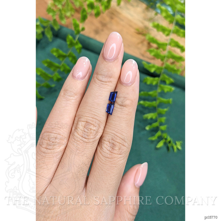 0.87 Ct.Tw. Blue Sapphire Pair from Ceylon (Sri Lanka)