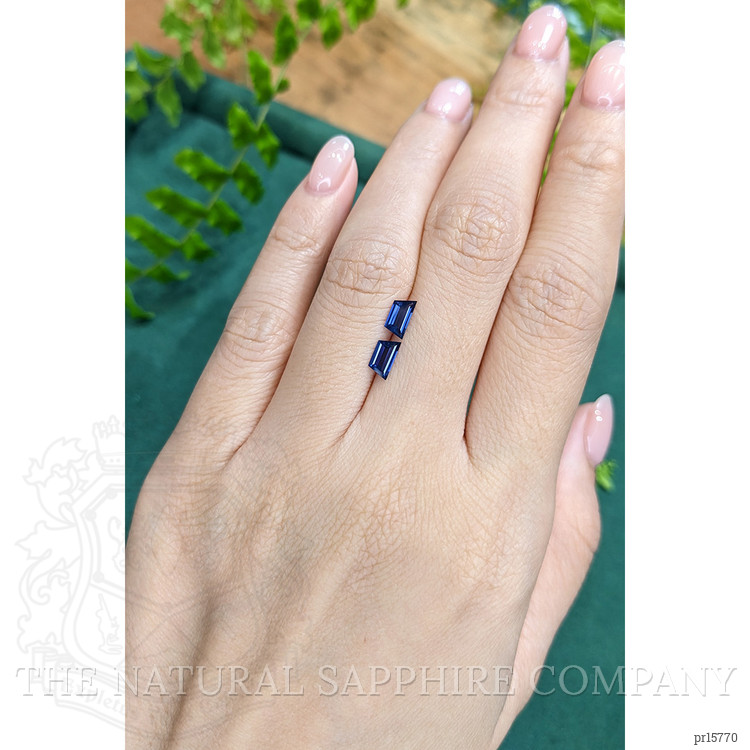 0.87 Ct.Tw. Blue Sapphire Pair from Ceylon (Sri Lanka)