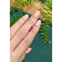 0.64 Ct.Tw.Total Carat Weight Ruby Pair from Mozambique Life Style