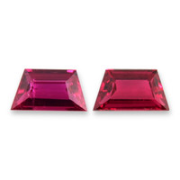 0.70&nbsp;Ct.Tw.Total Carat Weight Purplish Red Ruby Pair from Mozambique Video