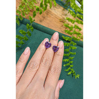 6.65&nbsp;Ct.Tw.Total Carat Weight Purple Amethyst Pair from Brazil Life Style