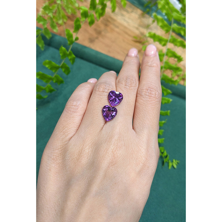 6.65 Ct.Tw. Purple Amethyst Pair from Brazil
