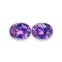 1.09&nbsp;Ct.Tw.Total Carat Weight Purple Sapphire Pair from Madagascar Video
