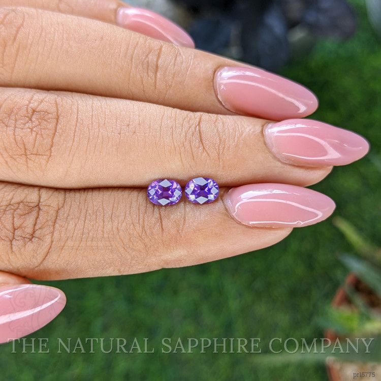 1.09 Ct.Tw. Purple Sapphire Pair from Madagascar