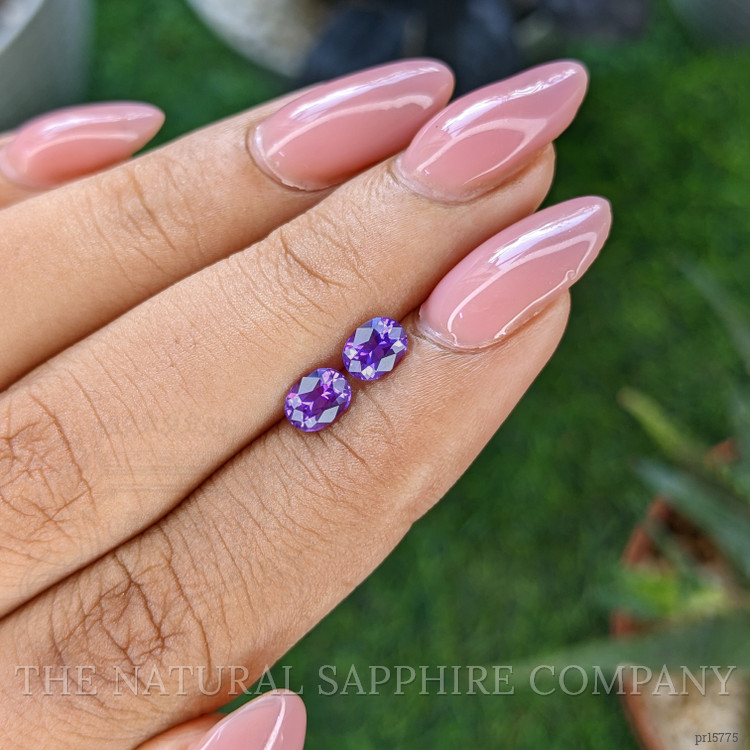 1.09 Ct.Tw. Purple Sapphire Pair from Madagascar