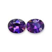 1.07 Ct.Tw.Total Carat Weight Purple Sapphire Pair from Madagascar Video