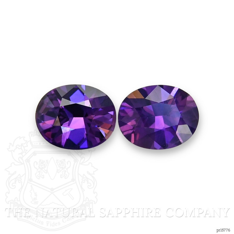 1.07 Ct.Tw. Purple Sapphire Pair from Madagascar