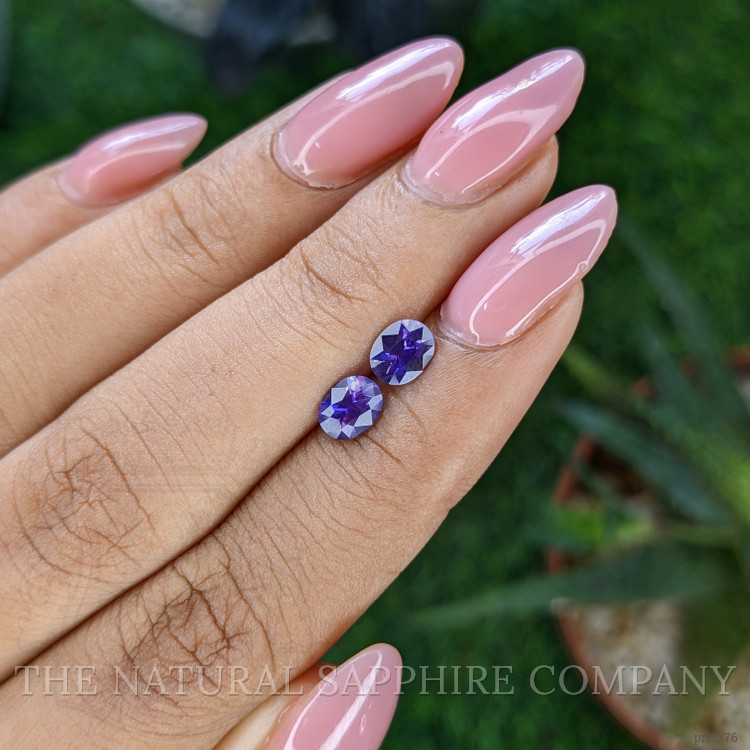 1.07 Ct.Tw. Purple Sapphire Pair from Madagascar