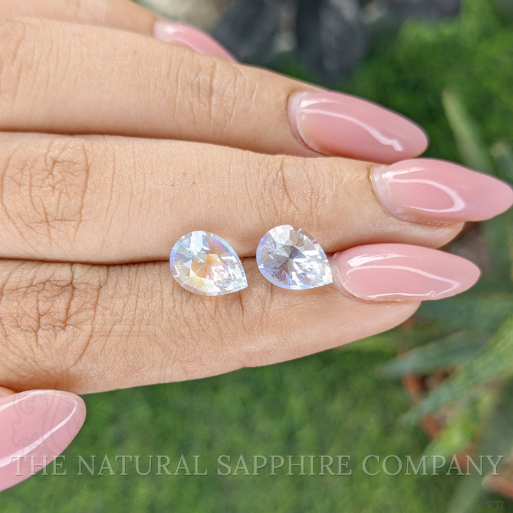 3.60 Ct.Tw. White Moonstone Pair from Madagascar
