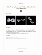 1.98 Ct.Tw.Total Carat Weight White Sapphire Pair from Ceylon (Sri Lanka) Appraisal