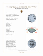1.98 Ct.Tw.Total Carat Weight White Sapphire Pair from Ceylon (Sri Lanka) 3 D Scan Report