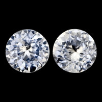 1.72&nbsp;Ct.Tw.Total Carat Weight White Sapphire Pair from Ceylon (Sri Lanka) Video