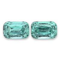 2.60 Ct.Tw.Total Carat Weight Greenish Blue Tourmaline Pair from Brazil Video