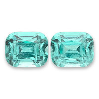 6.02&nbsp;Ct.Tw.Total Carat Weight Greenish Blue Tourmaline Pair from Brazil Video
