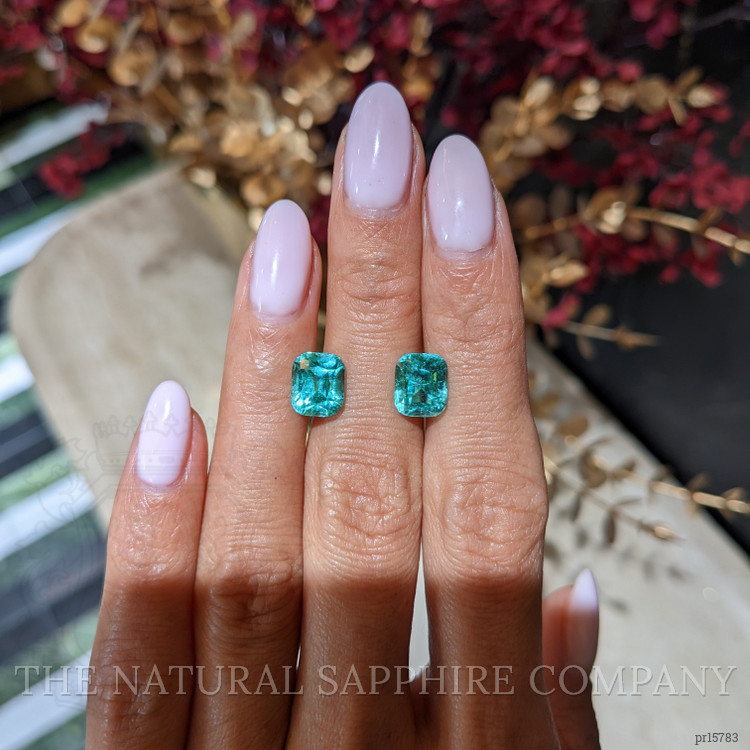 6.02 Ct.Tw. Greenish Blue Tourmaline Pair from Brazil