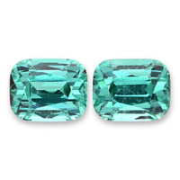 7.66&nbsp;Ct.Tw.Total Carat Weight Greenish Blue Tourmaline Pair from Brazil Video