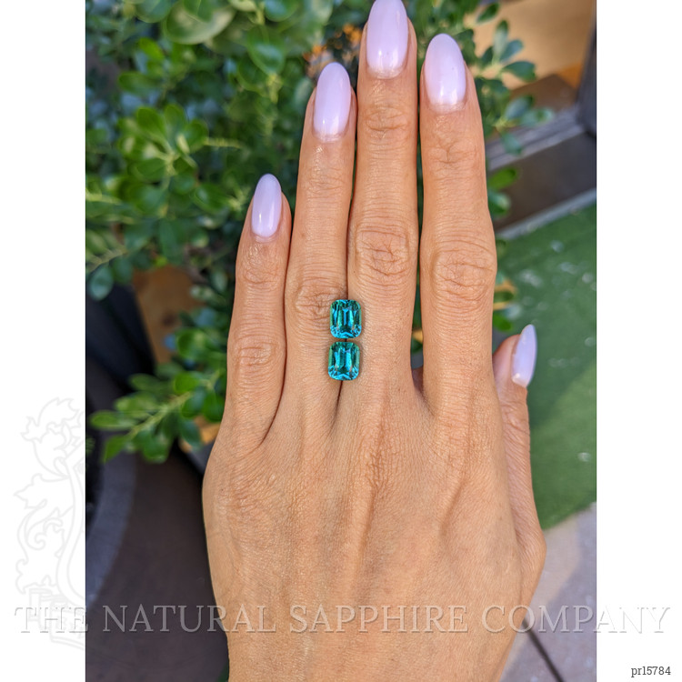7.66 Ct.Tw. Greenish Blue Tourmaline Pair from Brazil