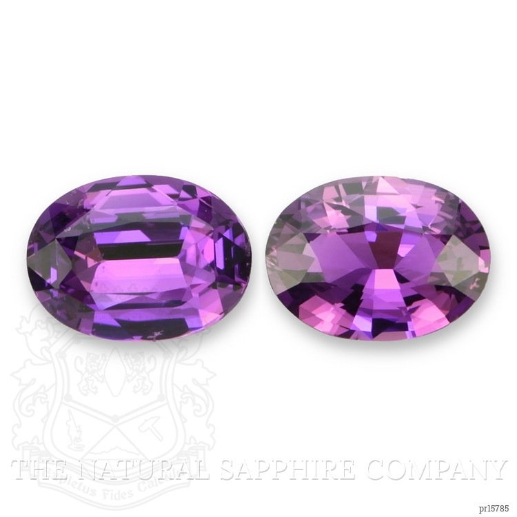 4.53 Ct.Tw. Pinkish Purple Sapphire Pair from Ceylon (Sri Lanka)