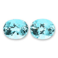 4.96 Ct.Tw.Total Carat Weight Blue Aquamarine Pair from Tanzania Video
