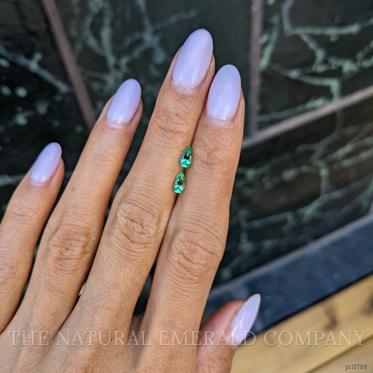 0.59 Ct.Tw. Emerald Pair from Colombia