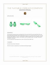 0.58 Ct.Tw.Total Carat Weight Emerald Pair from Colombia Appraisal