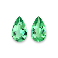 0.58 Ct.Tw.Total Carat Weight Emerald Pair from Colombia Video