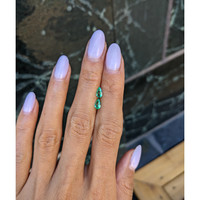 0.58 Ct.Tw.Total Carat Weight Emerald Pair from Colombia Life Style