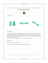 2.29 Ct.Tw.Total Carat Weight Emerald Pair from Colombia Appraisal