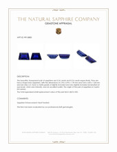 0.48 Ct.Tw.Total Carat Weight Blue Sapphire Pair from Ceylon (Sri Lanka) Appraisal