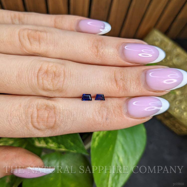 0.48 Ct.Tw. Blue Sapphire Pair from Ceylon (Sri Lanka)