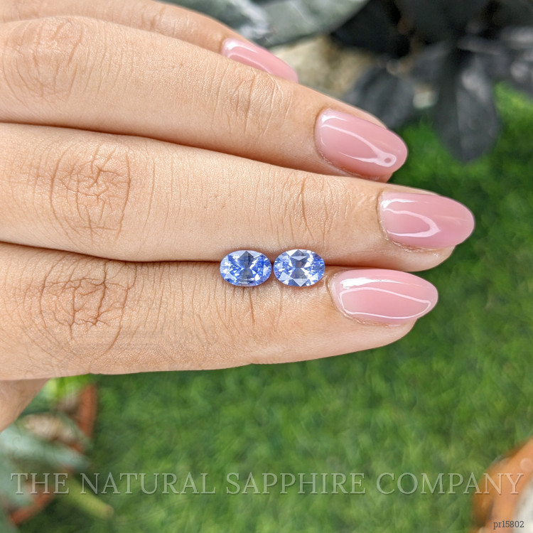 1.78 Ct.Tw. Blue Sapphire Pair from Ceylon (Sri Lanka)