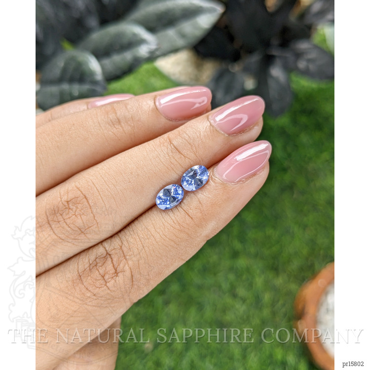 1.78 Ct.Tw. Blue Sapphire Pair from Ceylon (Sri Lanka)