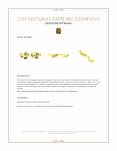 1.48 Ct.Tw.Total Carat Weight Yellow Sapphire Pair from Ceylon (Sri Lanka) Appraisal