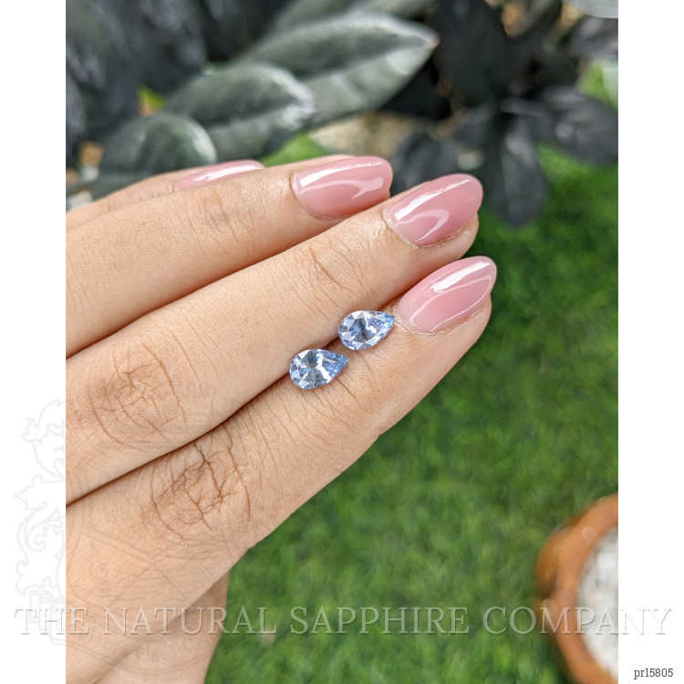1.65 Ct.Tw. Blue Sapphire Pair from Madagascar