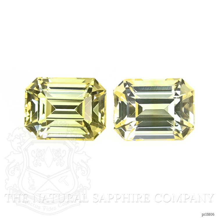 3.44 Ct.Tw. Yellow Sapphire Pair from Ceylon (Sri Lanka)