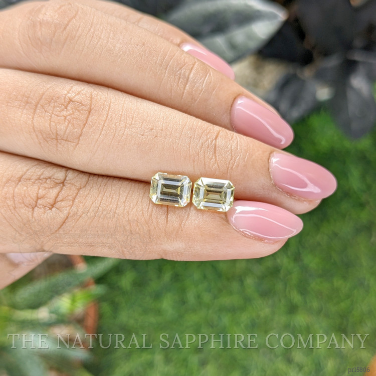 3.44 Ct.Tw. Yellow Sapphire Pair from Ceylon (Sri Lanka)