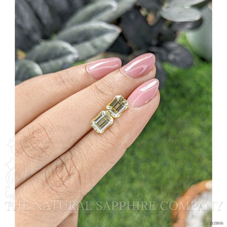 3.44 Ct.Tw. Yellow Sapphire Pair from Ceylon (Sri Lanka)