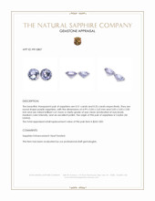 1.06 Ct.Tw.Total Carat Weight Purple Sapphire Pair from Ceylon (Sri Lanka) Appraisal
