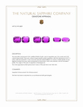 5.57&nbsp;Ct.Tw.Total Carat Weight Pinkish Purple Sapphire Pair from Madagascar Appraisal