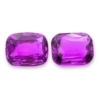 5.57 Ct.Tw.Total Carat Weight Pinkish Purple Sapphire Pair from Madagascar Video