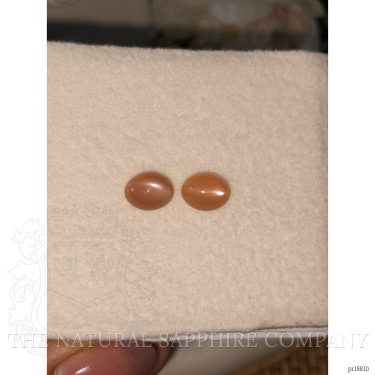 4.78 Ct.Tw. Peach Cabochon Moonstone Pair from Ceylon (Sri Lanka)