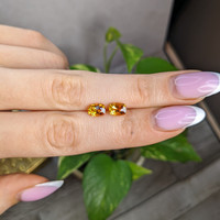 1.70 Ct.Tw.Total Carat Weight Orangish Yellow Citrine Pair from Brazil Life Style